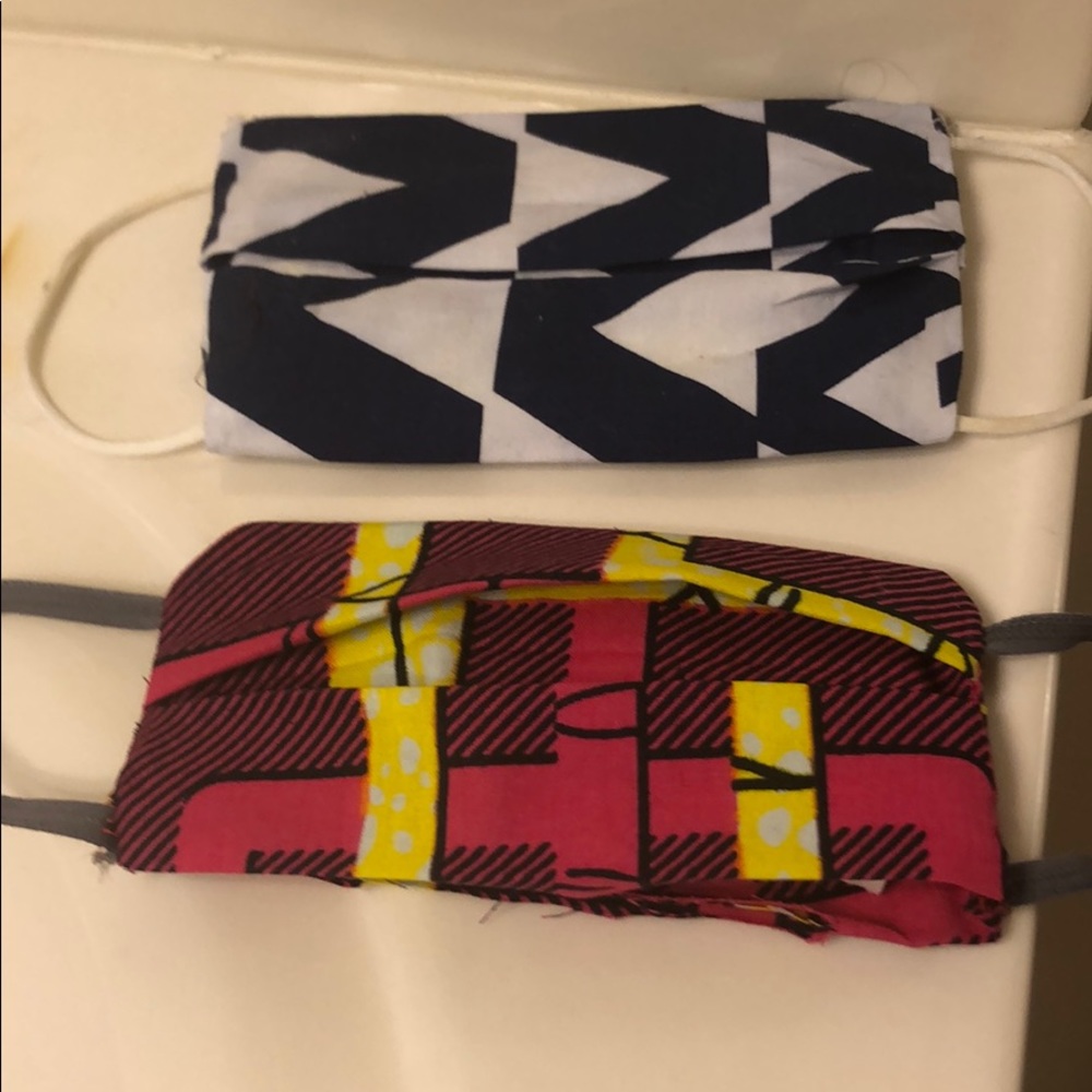 Reusable washable double layer protective mask